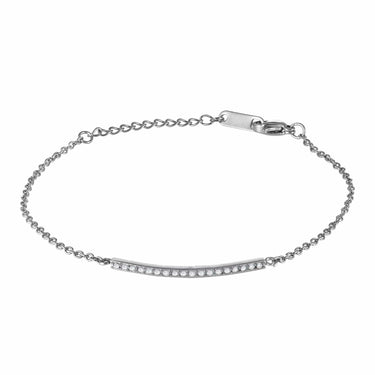 Bangle with Austrian Crystals - Silver Bracelet For Women - Chain Bracelet Bracelet Brother & Sisters